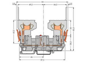 Светодиодная клемма WAGO 769-209/281-413, 1 pin, 0.08мм²-8.0мм², 250В, 0.025А, (1 шт)