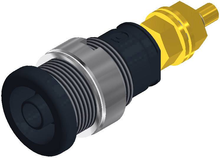 972354100, SKS-HIRSCHMANN SEB 2600 G M4 - Лабораторное гнездо, Ø-контакта: 4 мм, черный : 1 шт.