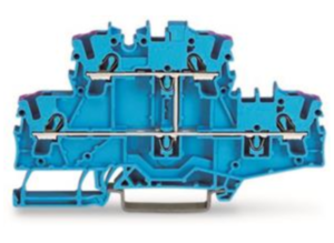 Двухуровневый клеммный блок WAGO 2002-2709, 2 pin, 0.25мм²-4.0мм², 800В, 20А, (1 шт)