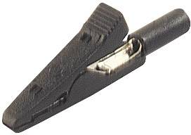 Зажим типа "крокодил" SKS Hirschmann MA 1 S, 2 мм, CAT I, черный : 1 шт.