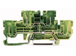 Двухуровневый клеммный блок WAGO 870-157, 2 pin, 2.5мм², 500В, 16А, (1 шт)