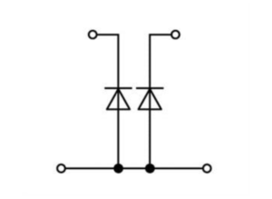 Диодная клемма WAGO 870-542/281-487, 1 pin, 0.08мм²-2.5мм², 250В, 0.5А, (1 шт)