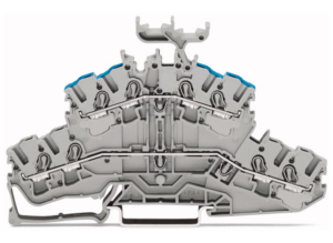 Двухуровневый клеммный блок WAGO 2002-2433, 2 pin, 0.25мм²-4.0мм², 800В, 24А, (1 шт)