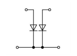 Диодная клемма WAGO 870-542/281-488, 1 pin, 0.08мм²-2.5мм², 250В, 0.5А, (1 шт)