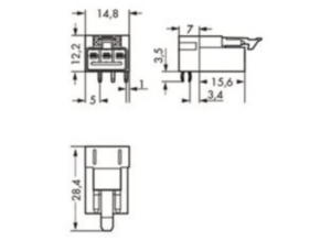 Штекер WAGO 890-813/011-000, 3 pin, 250В, 16А, (1 шт)