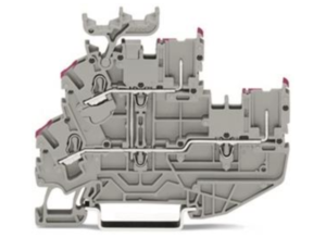 Двухуровневый клеммный блок WAGO 2022-2208/999-953, 2 pin, 0.75мм²-4.0мм², 630В, 20А, (1 шт)