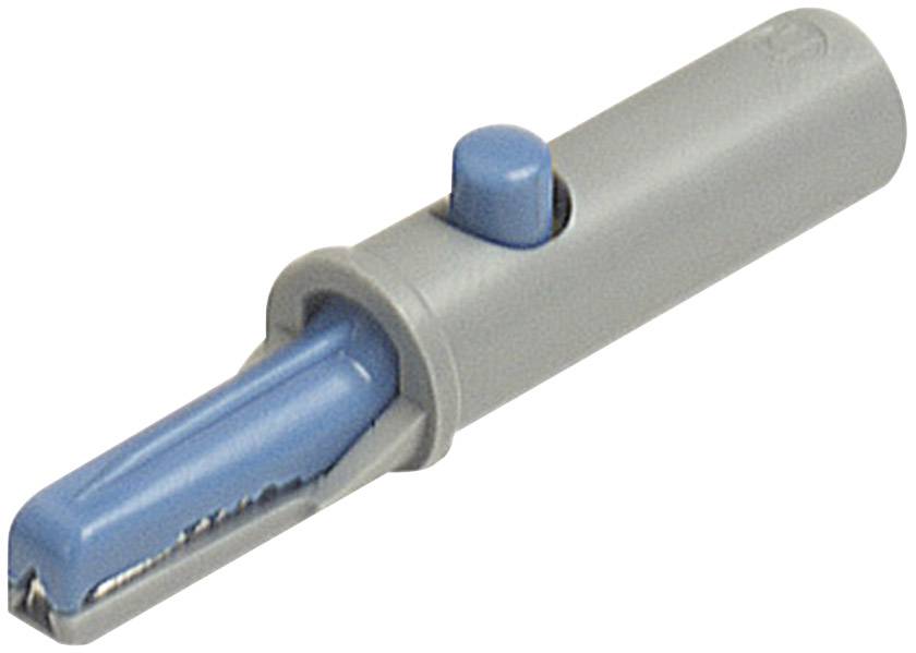 Зажим типа "крокодил" SKS Hirschmann AK 10, изолированный, синий, 6 мм, длина: 53 мм : 1 шт.