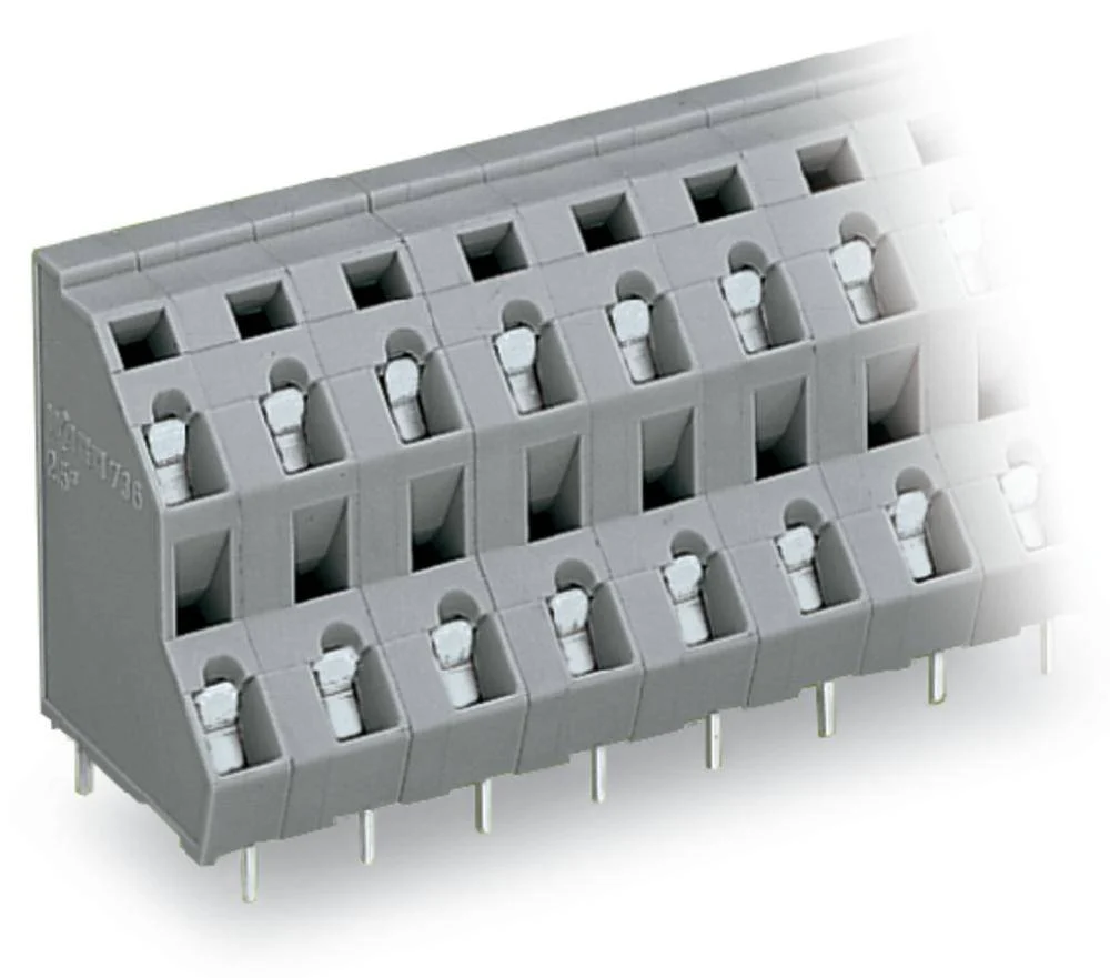 Двухуровневая клемма WAGO 736-552, 4 pin, 0.08мм² - 2.50мм², 630В, CS: 7.50мм, (133 шт)