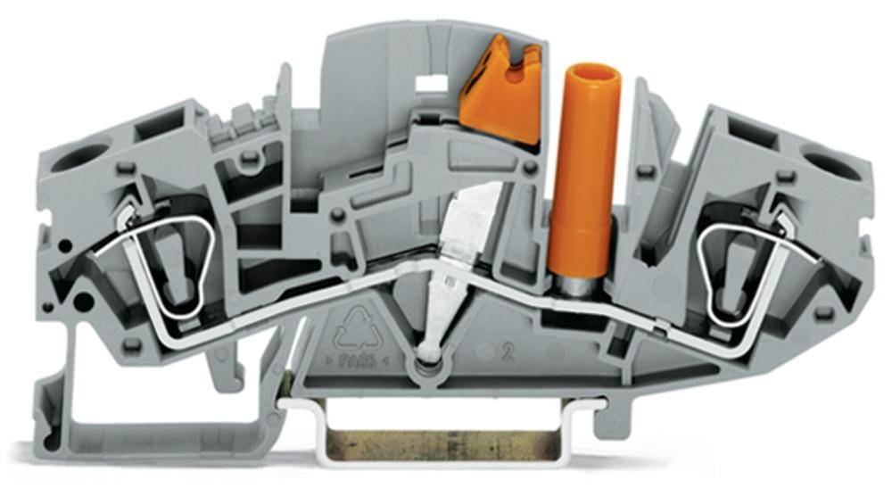N клемма WAGO 282-811, 2 pin, 0.20мм² - 6мм², 500В, 30А, конф: L, (20 шт)
