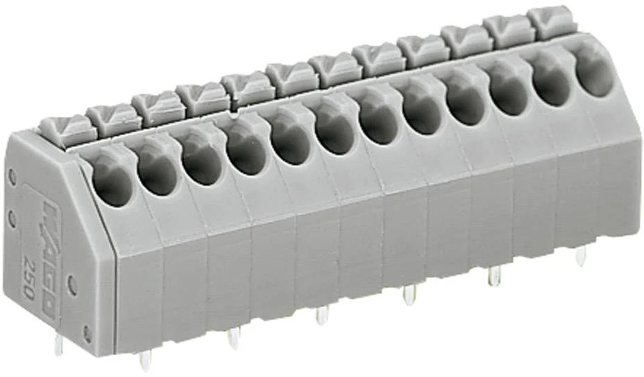 Быстроразъемная клемма WAGO 250-204, 4 pin, 0.20мм² - 1.50мм², 320В, 2А, CS: 3.50мм, (1 шт)