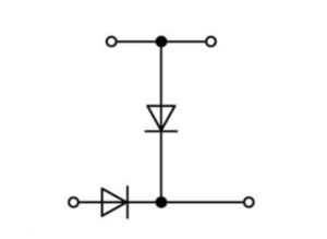 Диодная клемма WAGO 870-541/281-492, 1 pin, 0.08мм²-2.5мм², 250В, 0.5А, (1 шт)