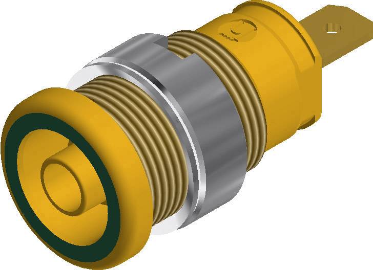 972355188, SKS-HIRSCHMANN SEB 2610 F4,8 - Лабораторное гнездо, Ø-контакта: 4 мм, зеленый, желтый 1шт