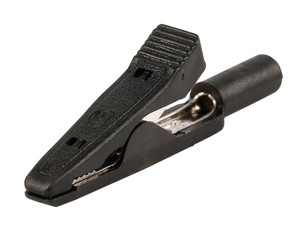 Зажим типа "крокодил" SKS Hirschmann MA 1, 2 мм, CAT I, черный : 1 шт.