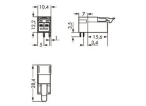 Штекер WAGO 890-812/011-000, 2 pin, 250В, 16А, (1 шт)
