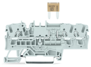 Клеммная колодка предохранителя WAGO 2002-1781, 2 pin, 0.25мм²-4.0мм², 400В, 10А, (1 шт)