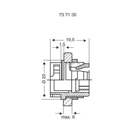 DIN-разъем с штыковым затвором LUMBERG Preh PBR 6