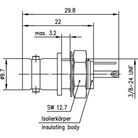 J01001C0043, Telegärtner - BNC-разъем, 50 Ом : 1 шт.