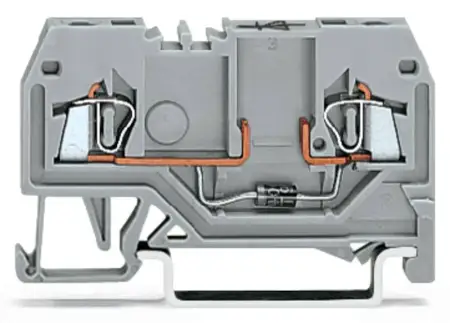 Диодная клемма WAGO 279-915/281-411, 2 pin, 0.08мм² - 1.50мм², 250В, 500мА, конф: L, (100 шт)