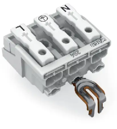 Разъем питания сети WAGO 294-4213, 3 pin, 0.5мм² - 1.5мм², 24А, (500 шт)