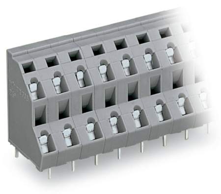 Двухуровневая клемма WAGO 736-558, 16 pin, 0.08мм² - 2.50мм², 630В, CS: 7.50мм, (28 шт)