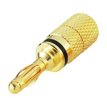 0103028, BKL-ELECTRONIC - Штекер с ламелями, Ø-контакта: 4 мм, черный : 1 шт.