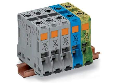 Трехфазная клемма переменного тока WAGO 285-159, 10 pin, 10мм² - 50мм², 150А, (1 шт)