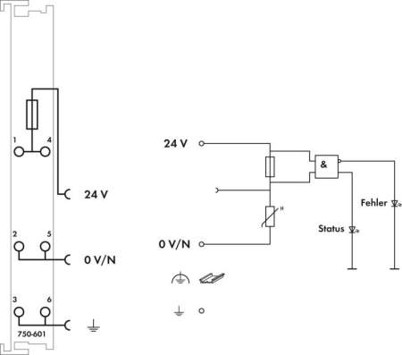Внутренний источник питания ПЛК WAGO 750-601 