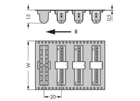 Штифтовая планка WAGO 734-133/105-604/997-405, 3 pin, 160В, 10А, CS: 3.50мм, (200 шт)