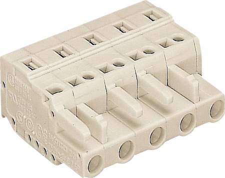 Розетка для подключения кабеля WAGO 721-205/026-000, 5 pin, 0.08мм² - 2.5мм², 630В, 16А, CS: 7.50мм, (1 шт)