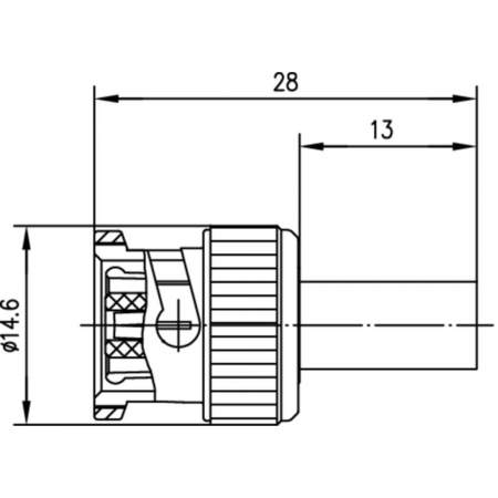 J01000R0000, Telegärtner - BNC-обратный-разъем, 50 Ом : 1 шт.