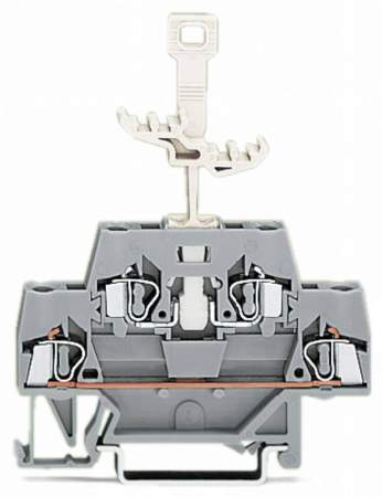 Двухуровневая клемма WAGO 280-521, 4 pin, 0.08мм² - 2.50мм², 400В, 10А, конф: L, (50 шт)