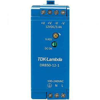 Блок питания с креплением на DIN рейку TDK-Lambda  DRB-50-12-1 
