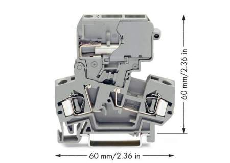 N клемма WAGO 281-624, 2 pin, 0.08мм² - 4мм², 800В, 16А, конф: L, (50 шт)