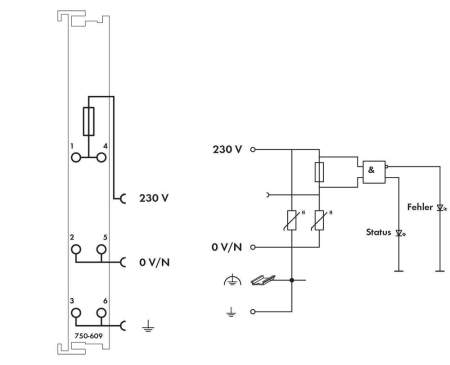 Модуль питания ПЛК WAGO 750-609 