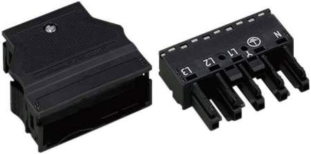 Разъем питания сети WAGO 770-105/L010-165, 4 pin, 0.5мм² - 4мм², 400В, 25А, (1 шт)