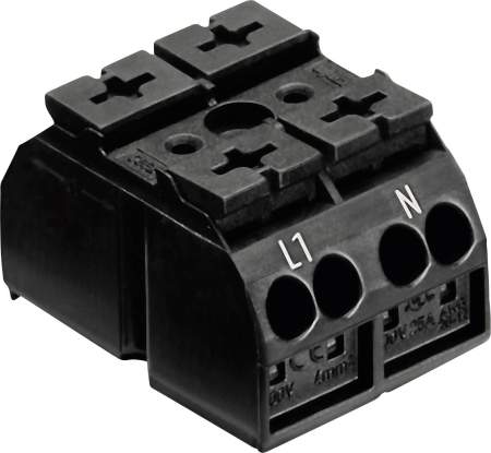 Клемма WAGO 862-1552, 2 pin, 0.50мм² - 4мм², 500В, 32А, конф: L1;N, (1 шт)