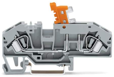 N клемма WAGO 282-697, 2 pin, 0.20мм² - 6мм², 400В, 30А, конф: L, (25 шт)