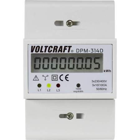 Счетчик электроэнергии (3-х фазный) VOLTCRAFT DPM-314D 