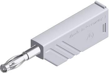 934100107, SKS-HIRSCHMANN LAS N WS - Штекер с ламелями, Ø-контакта: 4 мм, белый : 1 шт.