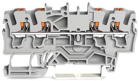 Клемма WAGO 2202-1401, 4 pin, 0.25мм² - 4мм², 800В, 24А, (100 шт)