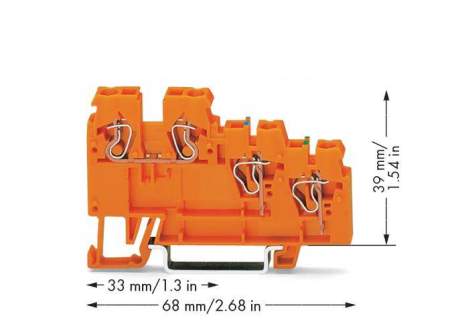Клемма привода WAGO 270-577, 4 pin, 0.08мм² - 2.50мм², 250В, 18А, (10 шт)
