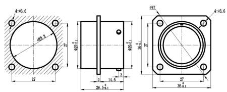 Разъем Weillen WLES25-9501-0376 (Аналог Amphenol MIL-DTL-26482  PT series)