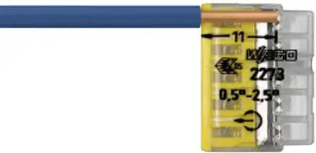 Винтовая клемма WAGO 2273-208, 8 pin, 0.5мм² - 2.5мм², 450В, 24А, (1 шт)