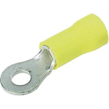 Наконечник кольцевой 6.6 мм² Ø=6.35 мм, желтый, TE Connectivity 165035 1 шт.