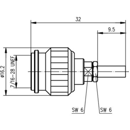 J01010A0043, Telegärtner - TNC-разъем, 50 Ом : 1 шт.