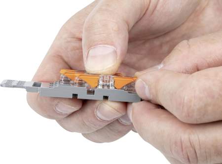 Клеммник WAGO 221-2411, 1 pin, 0.14мм² - 4мм², 450В, 32А, (60 шт)