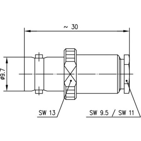 J01003A1227, Telegärtner - BNC-разъем, 75 Ом : 1 шт.