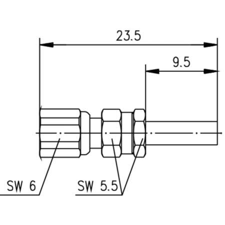 J01171A0001, Telegärtner - SMC-разъем, 50 Ом : 1 шт.