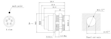 Разъем Weillen WLES13-7302-0121 (Аналог ODU G31K0C-P05RJ00-0000)