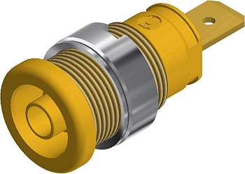 972356103, SKS-HIRSCHMANN SEB 2620 F6,3 - Лабораторное гнездо, Ø-контакта: 4 мм, желтый : 1 шт.